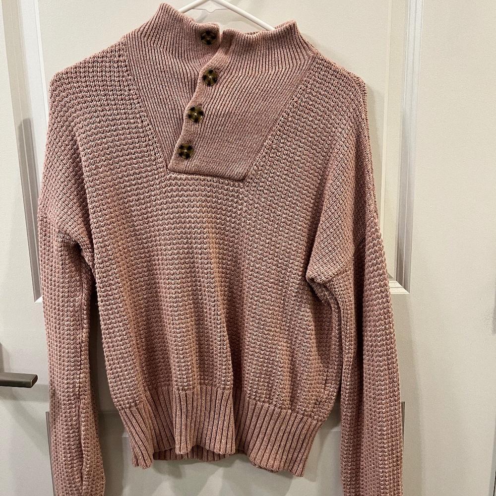 Cowl neck pink GAP sweater
